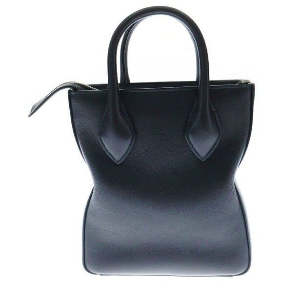 FERRAGAMO Logo Jacquard Shoulder Bag Tote Black - Picture 2 of 6